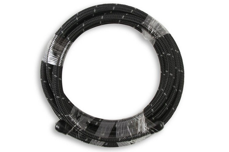 BLK BRAIDED HOSE -6 3-FT