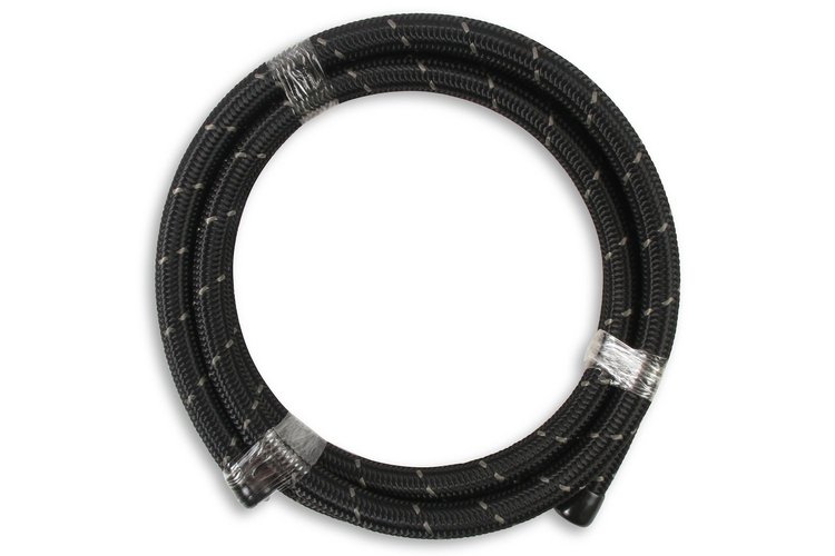 BLK BRAIDED HOSE -10 6-FT