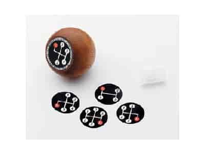 WOOD SHIFT KNOB W/DECALS