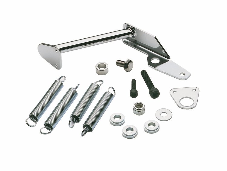 Throttle Return Spring Kit for Holley 2-Barrel and 4-Barrel Carburetors [Chrome Brackets]