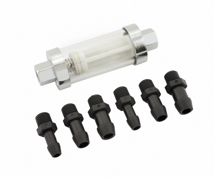 9706 Clearview Inline Fuel Filter Fits Carbureted Applications up to 10 PSI [100 Micron]