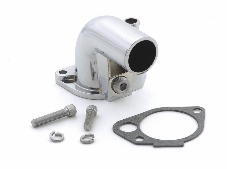 Chrome Water Neck for 1979-1997 Ford 5.0L and 5.8L V8 [Die Cast, Gasket and Bolts Included]