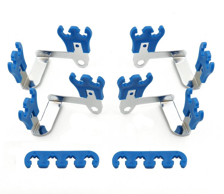 Wire Looms & Separators with Brackets (8) 2-Wire, (2) 4-Wire, (4) L-Brackets