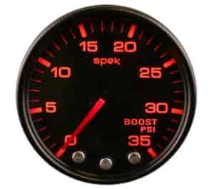 2-1/16" Boost Gauge Black Face / Black Bezel