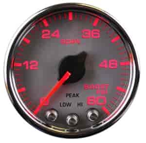 2-1/16" Boost Gauge Silver Face / Chrome Bezel