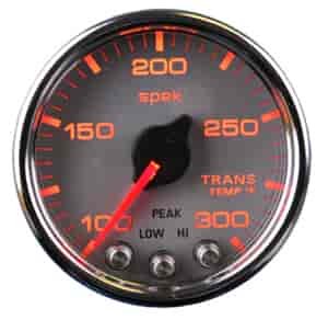 2-1/16" Transmission Temperature Gauge Silver Face / Chrome Bezel