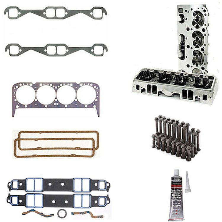 200cc Aluminum Head Kit Small Block Chevy Includes: