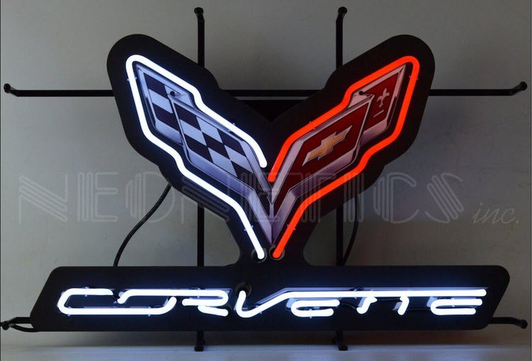 Corvette C7 Neon Sign w/Backing