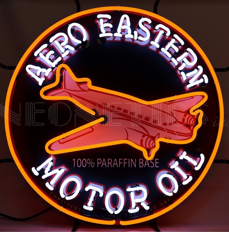 Aero Eastern Motor Oil Neon Sign