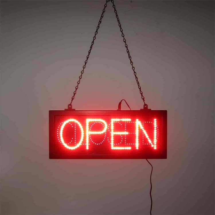 Open And Closed LED Sign