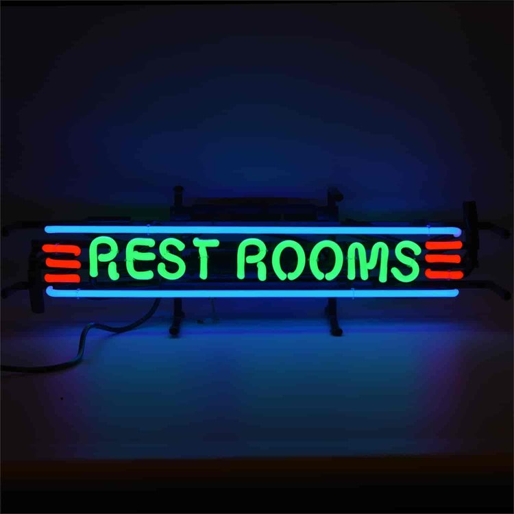 Restrooms Neon Sign