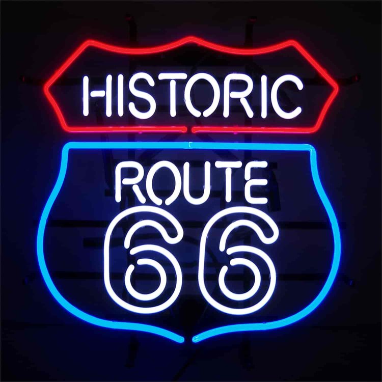 Historic Route 66 Neon Sign