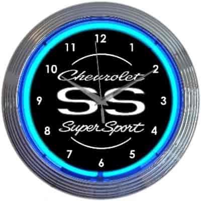 CHEVROLET SS NEON CLOCK