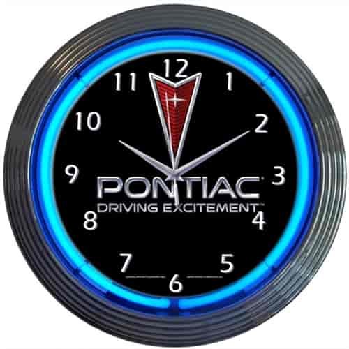 Pontiac Driving Excitement Neon Clock