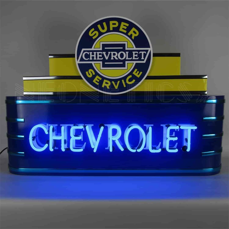 Art Deco Marquee Chevrolet Neon Sign