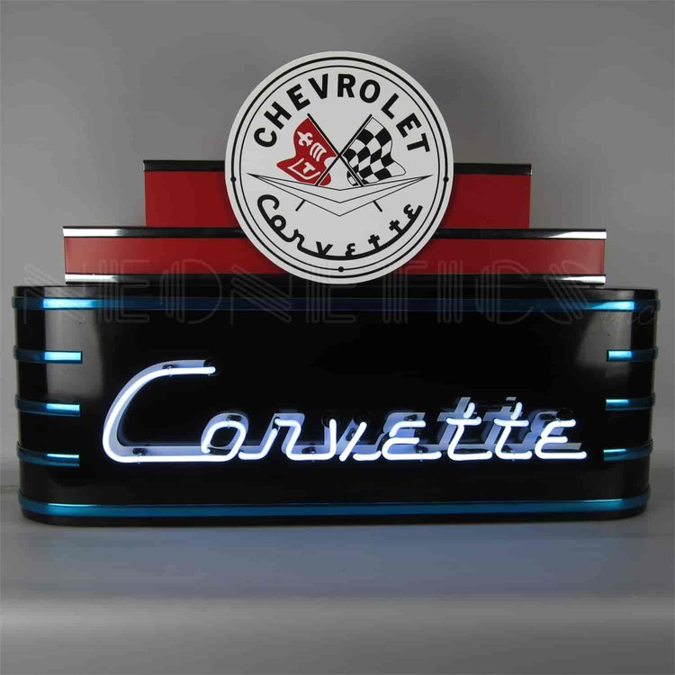 Art Deco Marquee Corvette Neon Sign