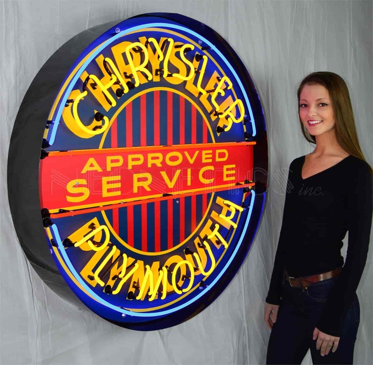 Chrysler Plymouth Service Big Neon Sign