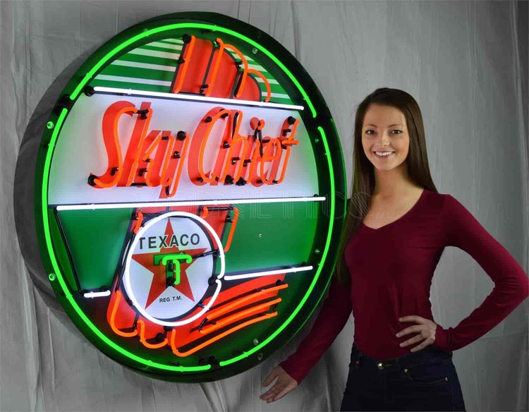 Texaco Sky Chief Big Neon Sign