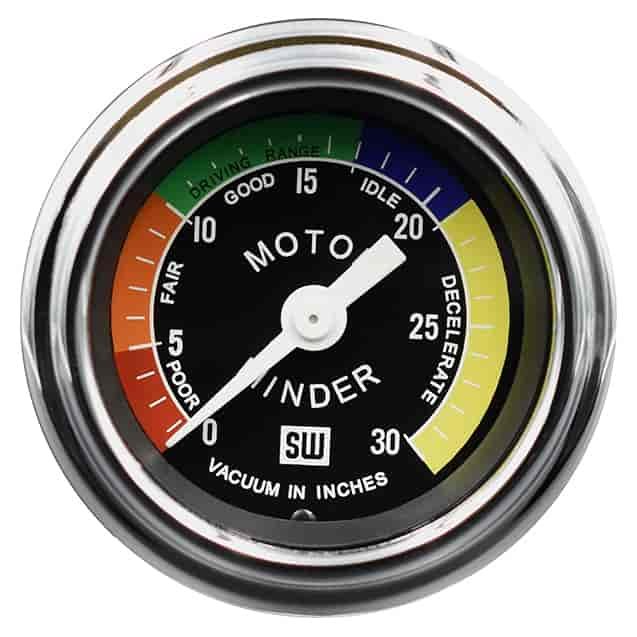 Deluxe-Series Vacuum/Fuel Economy Gauge, 2-1/16 in. Diameter, Mechanical