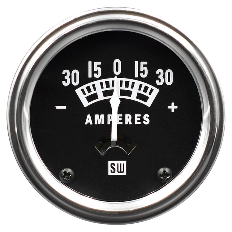 82200 Standard Series Ammeter Gauge, 2-1/32 in. Diameter [30-0-30 Amp] 