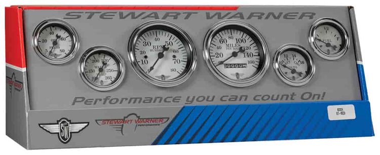 Wing-Series 6-Gauge Kit, Mechanical/Electrical - White Facedial
