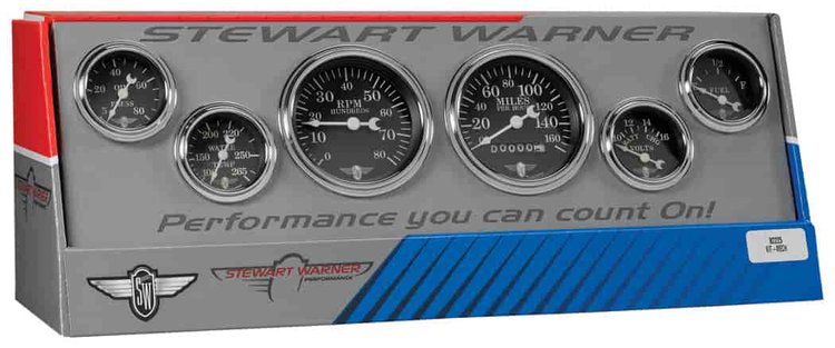 Wing-Series 6-Gauge Kit, Mechanical/Electrical - Black Facedial