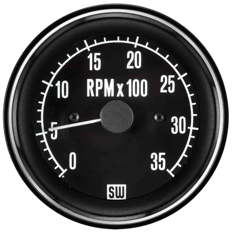 Heavy-Duty Series Tachometer Gauge, 3-3/8 in. Diameter, Electrical