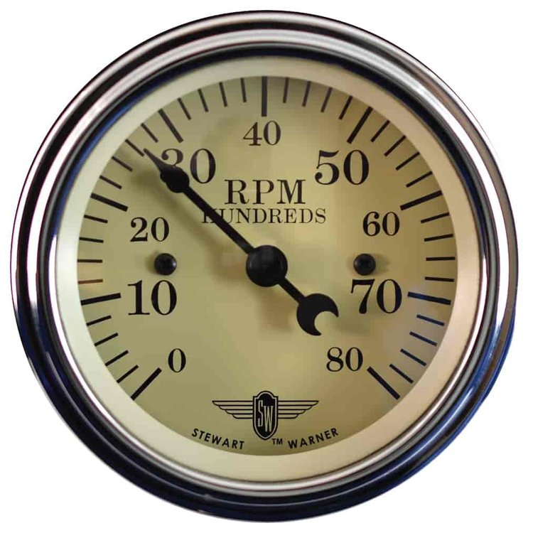 TACHOMETER WINGS BEIGE 80