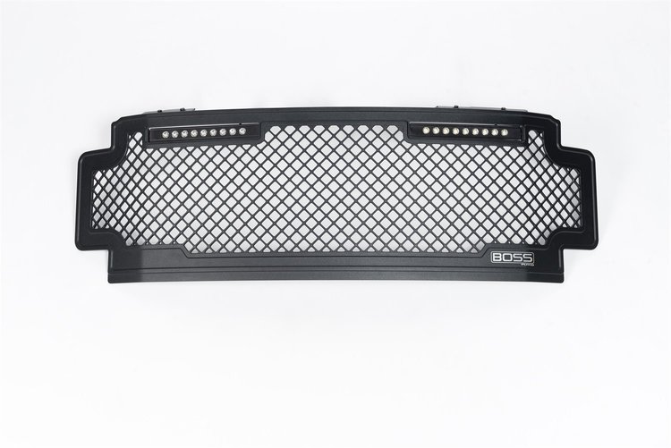 Luminix/BOSS GRILLE Ford Super Duty-Lighted with two 10 Luminix Light Bars-Without Camera
