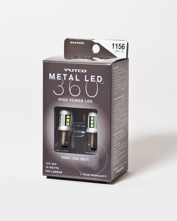 1156 WHITE METAL 360 LED