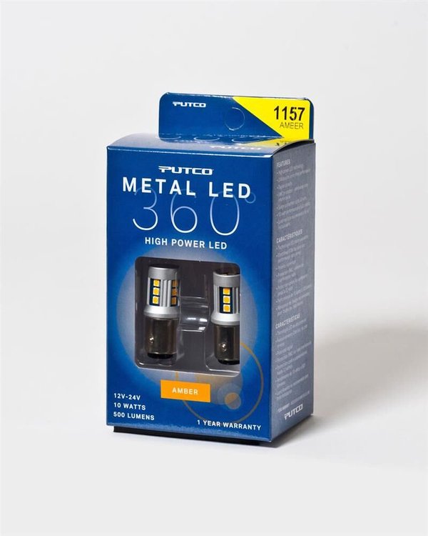 1157 AMBER METAL 360 LED