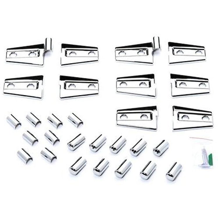 Complete Door & Hood Hinge Cover Set 2007-16 Jeep Wrangler JK