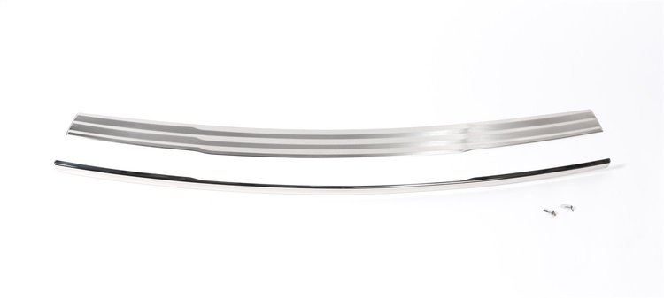 GM Licensed Products Bumper Covers GMC Yukon-Stainless Steel Rear Bumper Cover with factory chrome e