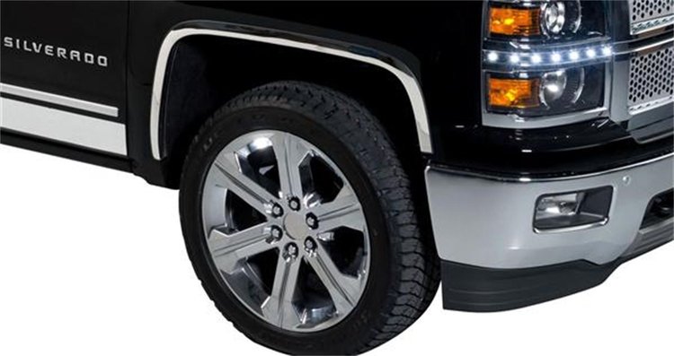 Stainless Steel Fender Trim 2014-15 Chevy Silverado 1500