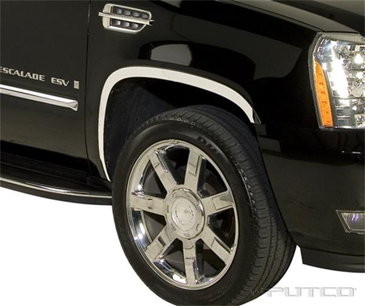Stainless Steel Fender Trim 2007-14 Cadillac Escalade ESV