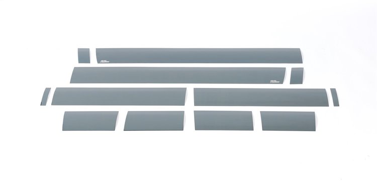 Black Platinum Rocker Panels Chevrolet Silverado Ext Cab 5.5ft Short box-6 wide-12 pcs