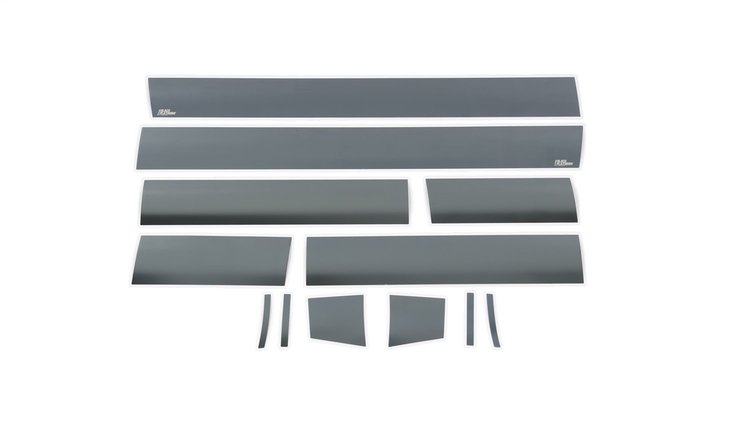 Black Platinum Rocker Panels GMC Sierra Extended Cab 6.5 ft Short Box-6 -12 pcs