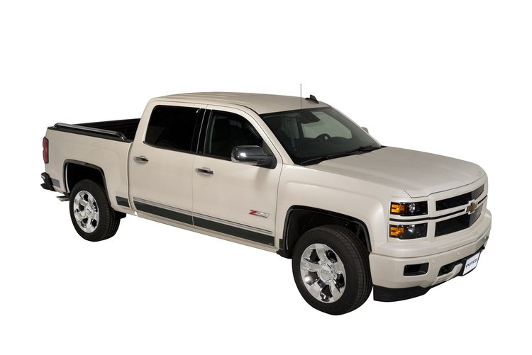 Black Platinum Rocker Panels Chevrolet Silverado LD-Crew Cab-5.5 Bed 10 pcs