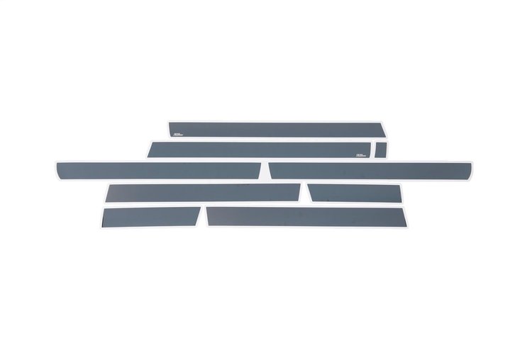 Black Platinum Rocker Panels GMC Sierra HD-Crew Cab 8FT Long Box 10 pcs