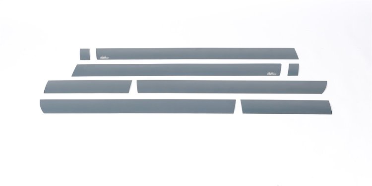 Black Platinum Rocker Panels GMC Sierra HD-Crew Cab Dually 8 pcs