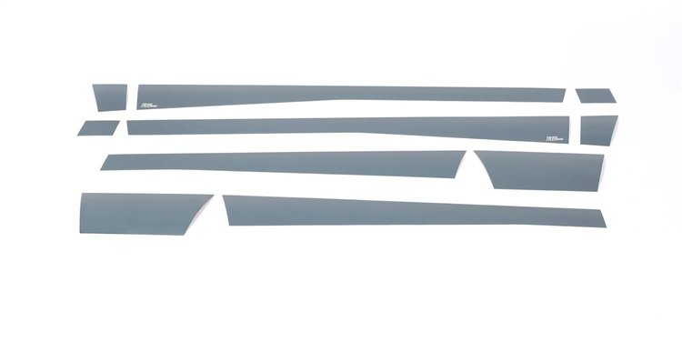 Black Platinum Rocker Panels Dodge RAM 1500 Reg Cab 8ft LWB-5.5 Wide W/O Factory flares 10 pcs