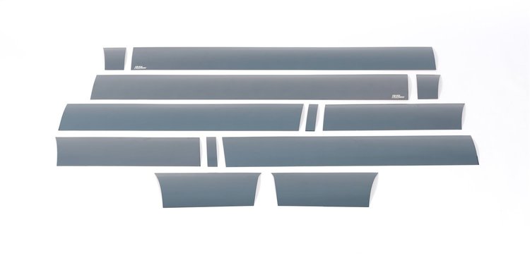 Black Platinum Rocker Panels Ford F150 Super Crew 6.5 Short Box with flares -7 Wide 12 pcs