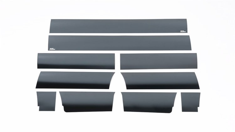 Black Platinum Rocker Panels Ford F150 Super Cab 6.5 Short Box w/o factory fender flares -7 Wide- 10