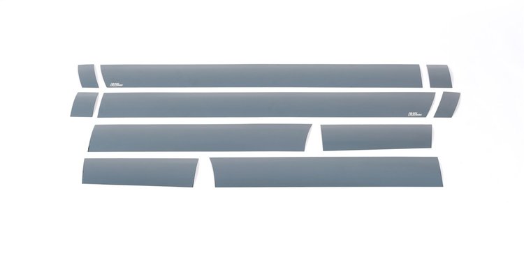 Black Platinum Rocker Panels Ford Super Duty-Reg Cab 8 ft Long Box 10 pcs 6.25 Inches Wide