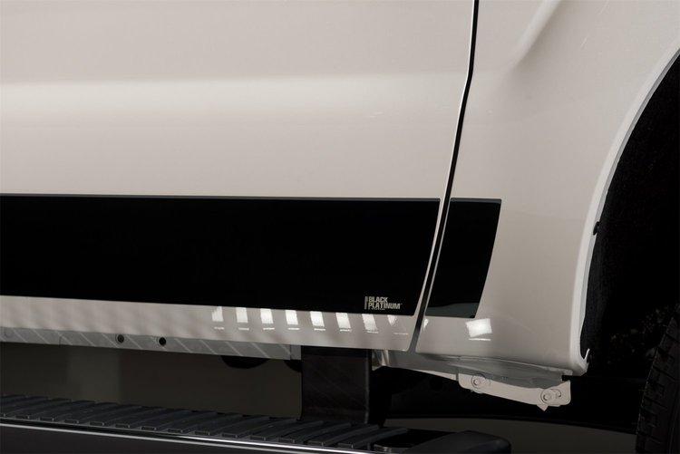 Black Platinum Rocker Panels Ford Super Duty-Crew Cab 6.5ft Short Box- 12 pcs 6.25 Inches Wide