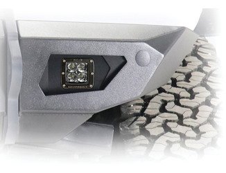 AFL2012 Black Ops Rigid Dually Front Light Bezel Fits Select Ford Bronco; Jeep Wrangler JK/JL/Gladiator JT [Bare Steel]