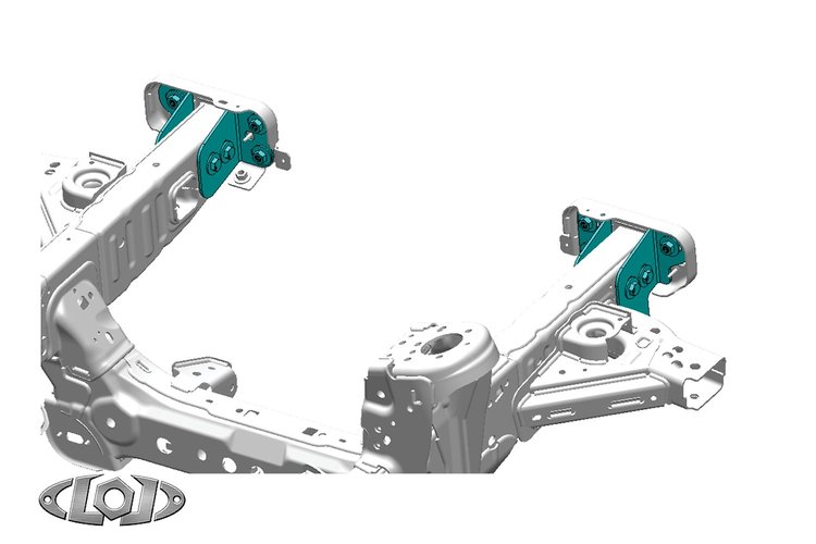 BFT2101 Black Ops Front Bumper Frame Tie In Brackets Fits Select Ford Bronco