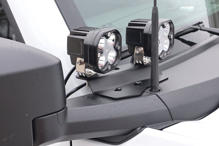 BLM2101 Black Ops Double A Pillar Base Light Mount Fits Select Ford Bronco [Black Powder Coated]