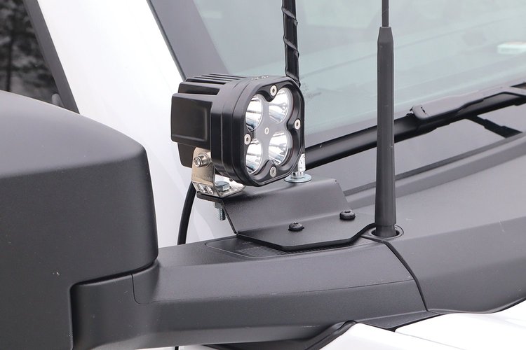 BLM2102 Black Ops Single A Pillar Base Light Mount Fits Select Ford Bronco [Bare Steel]