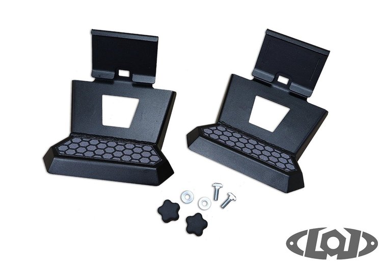 JAS1861 Armor Lite Rocksliders Drop Steps Fits Select Jeep Wrangler JK/JL/Gladiator JT [Black Powder Coated]